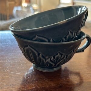 Woodfield Steubenville Blue Ceramic Teacups